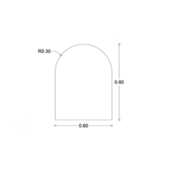 Κρεμαστός Καθρέπτης Arch 60x80 εκ. με Led